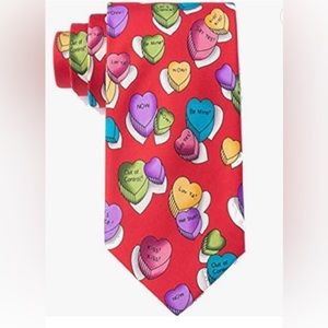 Mens Valentines candy heart necktie